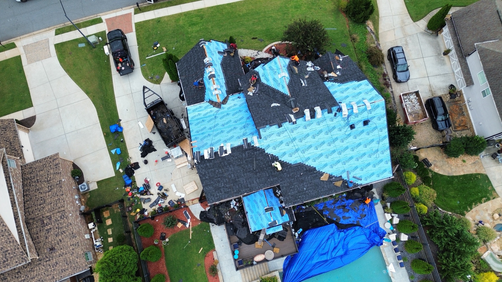 Roof in progress by Sallem LLC, Roofing in Atlanta GA